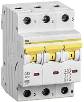 Выключатель автоматический IEK KARAT ВА47-60М 3п 63А C 6кА картинка